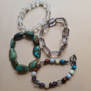 4 beaded bracelets